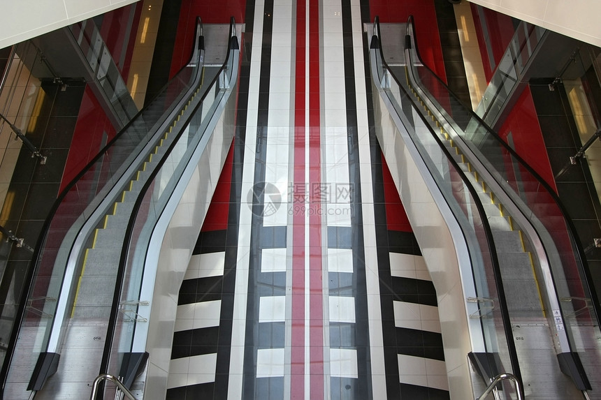 内部的自动扶梯大厅金属梯子办公室建造建筑入口高科技玻璃图片