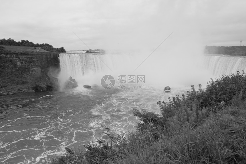 尼亚加拉瀑布 安大略省旅行植被海岸岩石公园蓝色树木吸引力地标薄雾图片