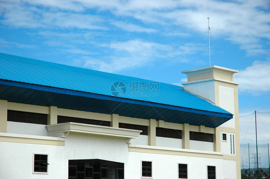 运动厅大厅蓝色建筑物建筑学天空图片
