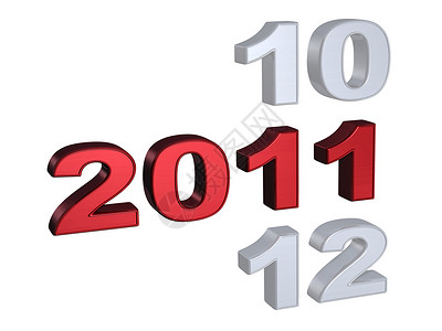 2011年大红2011设计 灰色10和11个数字背景图片