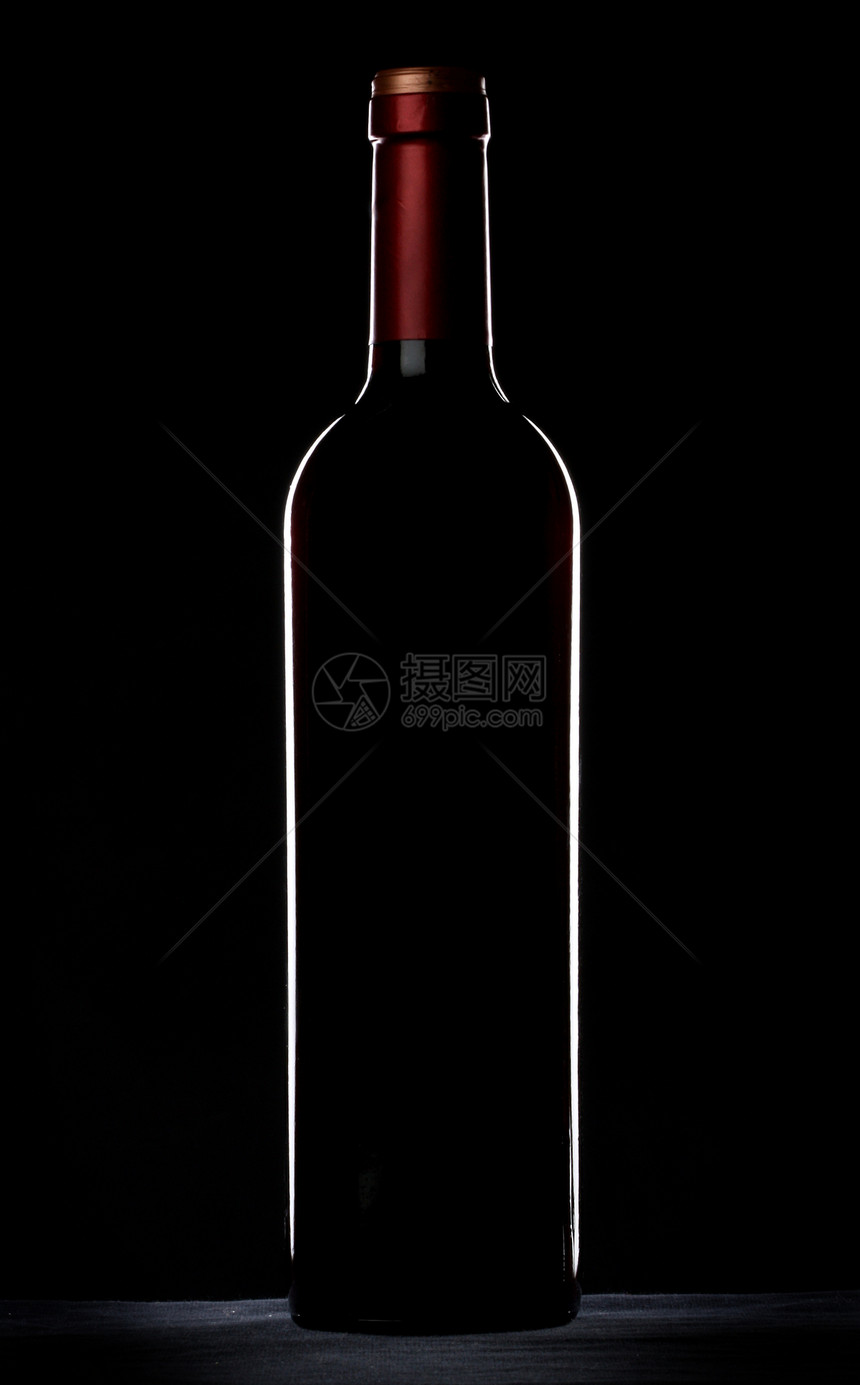 红葡萄酒瓶头图片