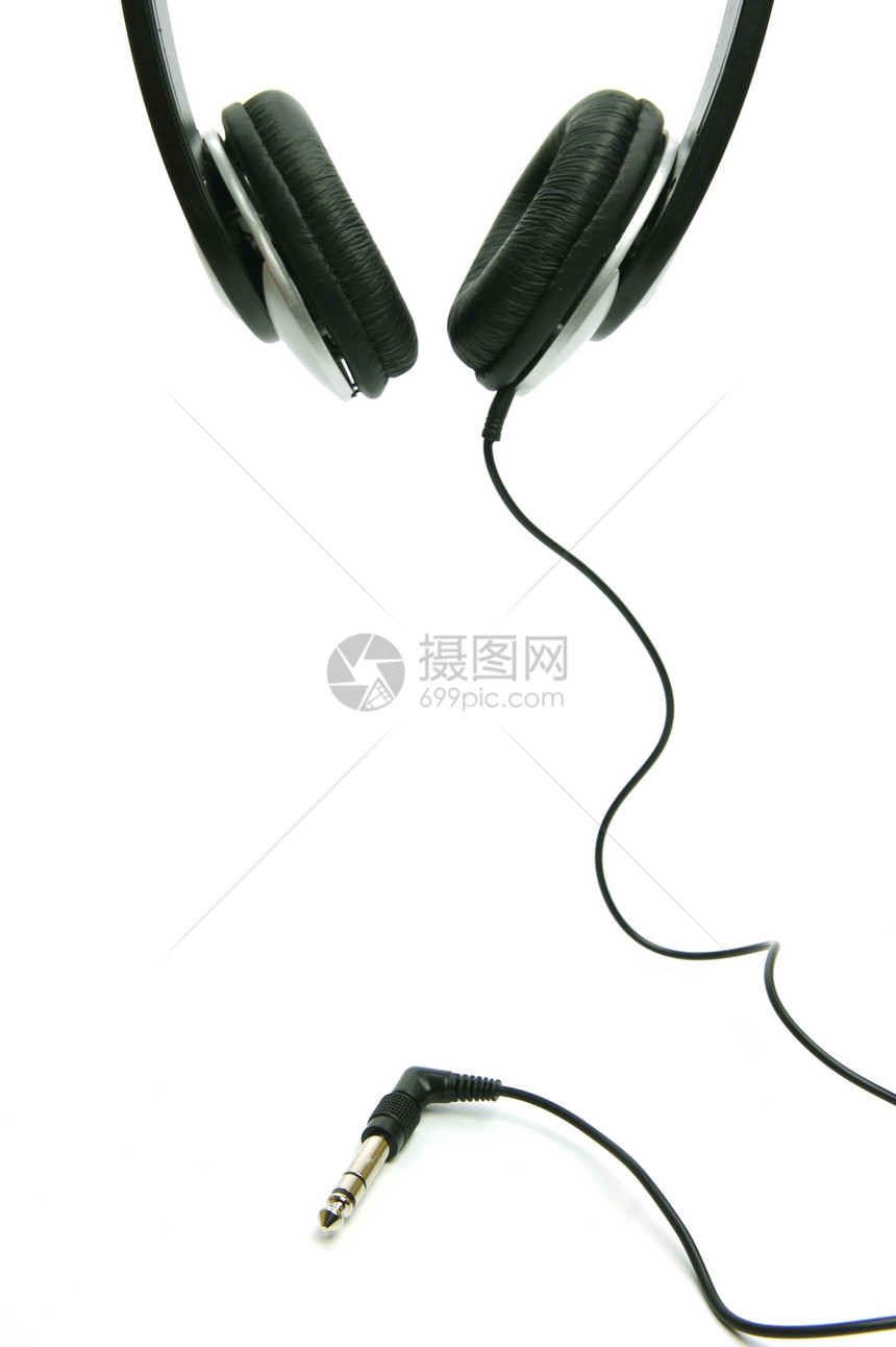 耳听器工作室白色体积电话手机音乐耳朵耳机图片