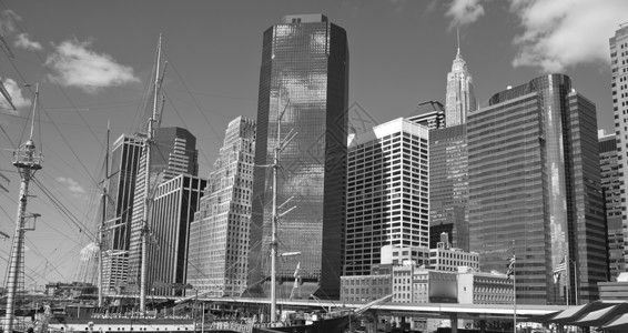 纽约市大楼纽约市大厦摩天大楼旅行景观建筑物商业日落黄色旅游全景办公室地标高清图片素材