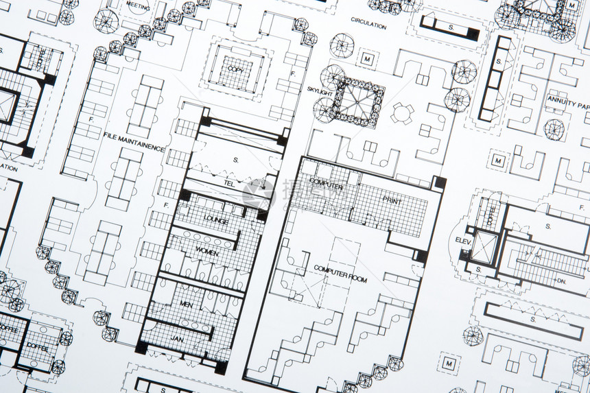 建筑师绘图和计划项目工程工程师工业蓝图原理图建筑学半径工具绘画图片