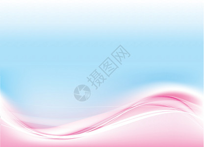 白色丝滑摘要矢量波蓝色和粉色颜色漩涡流动紫色优雅海浪坡度网络白色插图微风插画