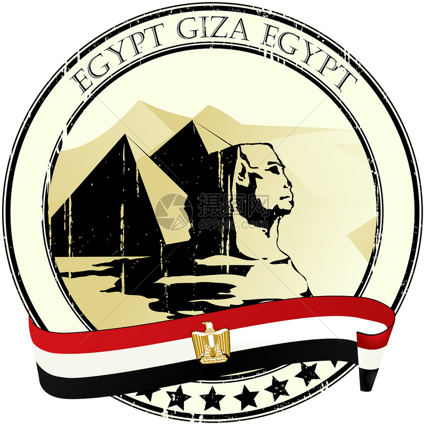 埃及邮票国家沙漠旗帜草图插图艺术金字塔图片