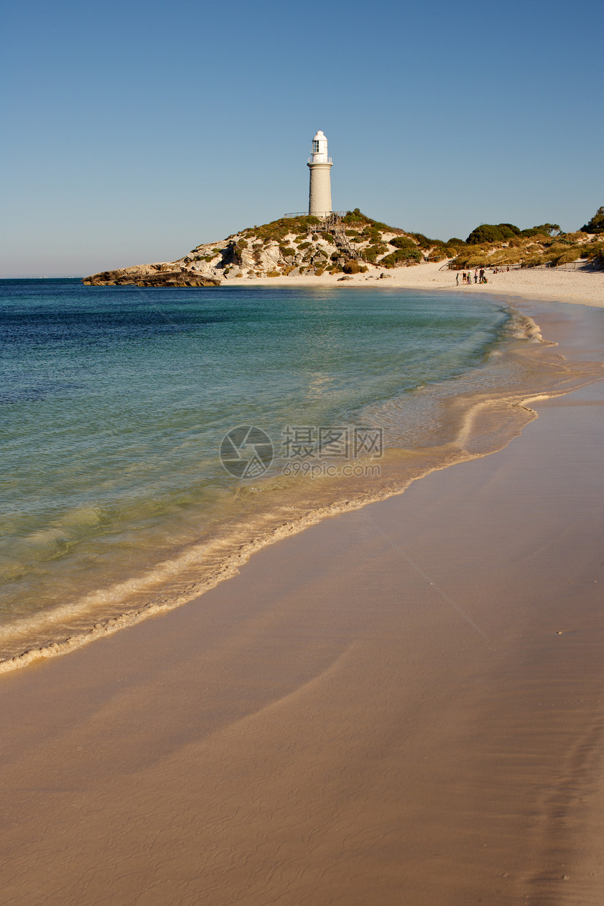 Rottnest 灯塔警告援助历史旅行海滩导航地标假期海洋建筑学图片