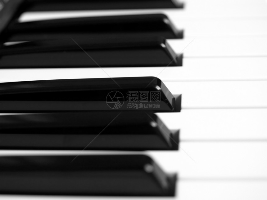 音乐键盘黑色迷笛乐器电子立体声工具白色大键艺术钢琴图片
