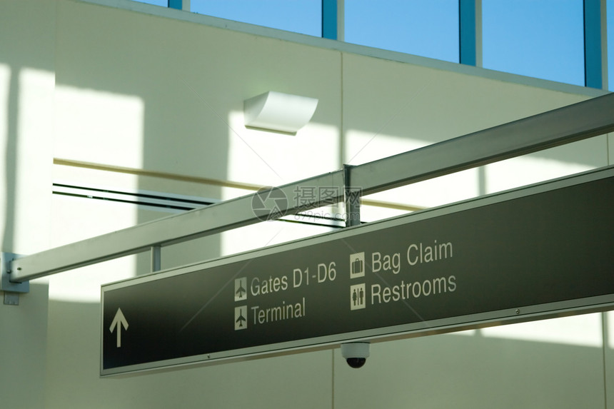 机场终点站建筑通道大堂指示牌旅行箭头航空公司运输建筑学图片