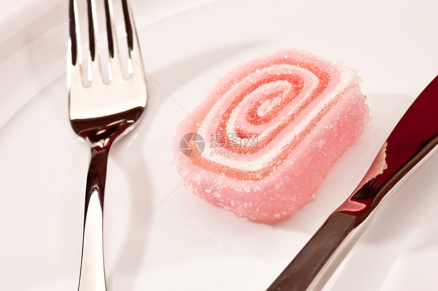 果冻粉色食物图片