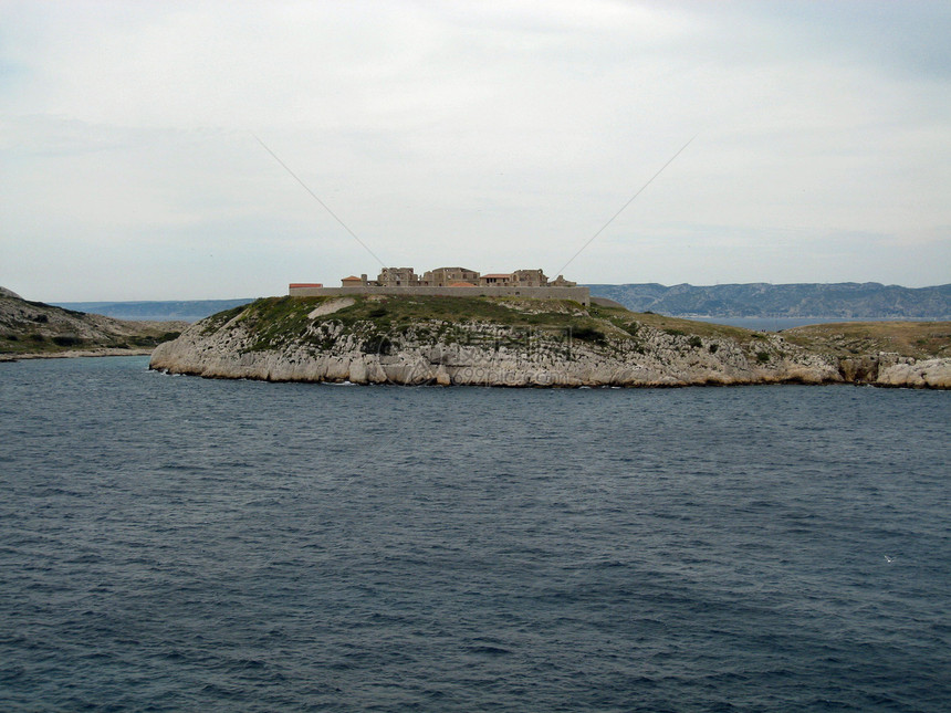 DIf岛马赛城堡旅行堡垒监狱岩石建筑学悬崖石头图片