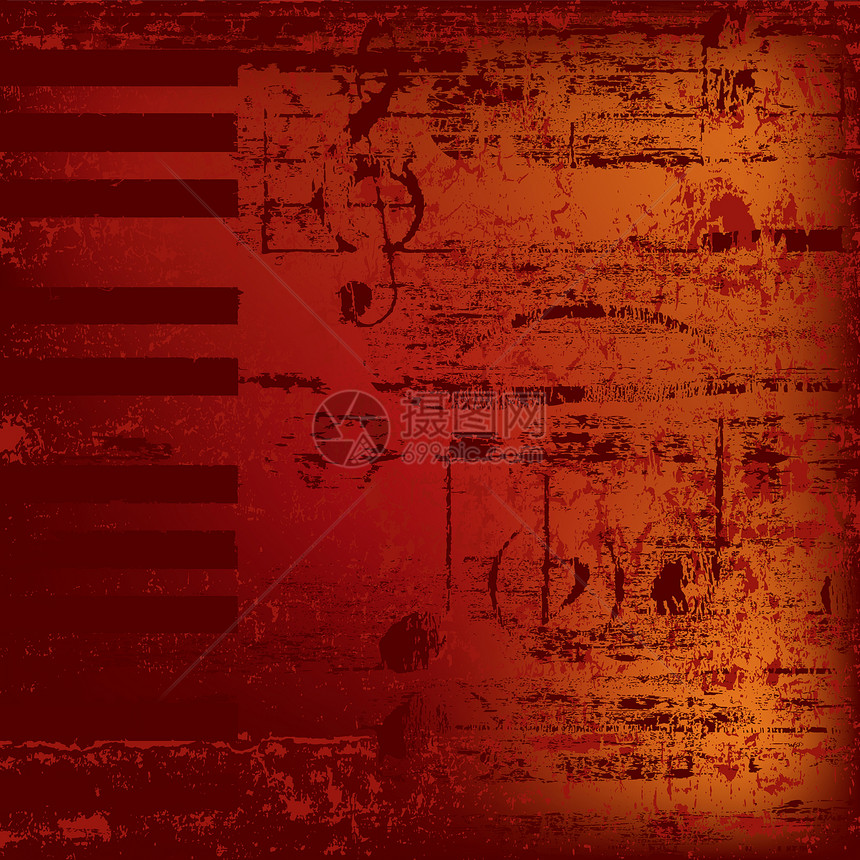红色的抽象爵士背景钢琴琴键图片