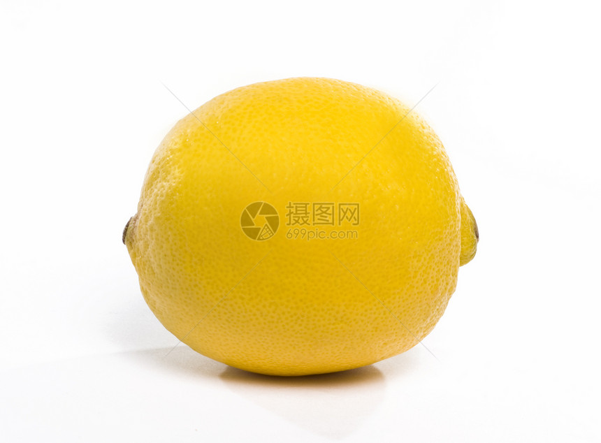 白底柠檬黄色食物水果图片