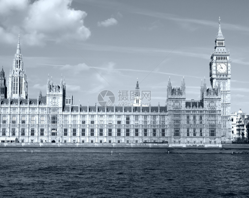 议会众议院建筑大本钟黑色地标白色建筑学纪念碑图片