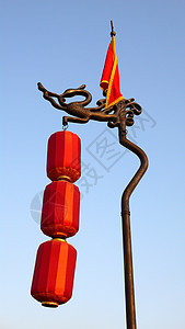 中国西安红灯笼背景图片