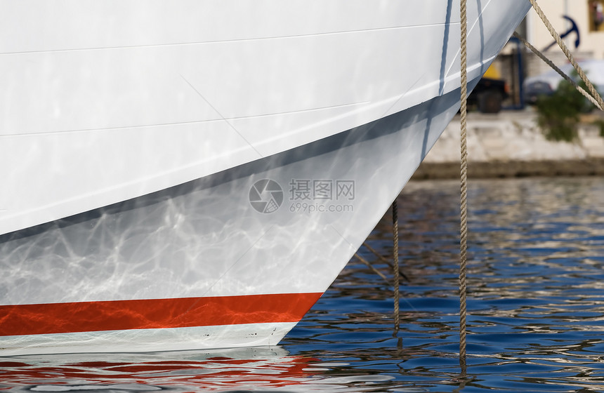 船舰港口游艇白色绳索旅行海军航海太阳展示爱好图片