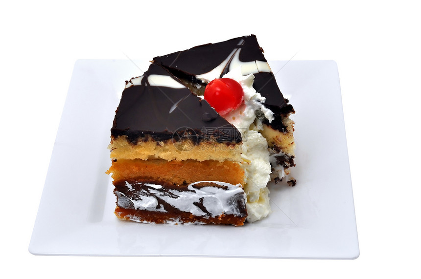 孤立型糕点甜点食物盘子蛋糕图片