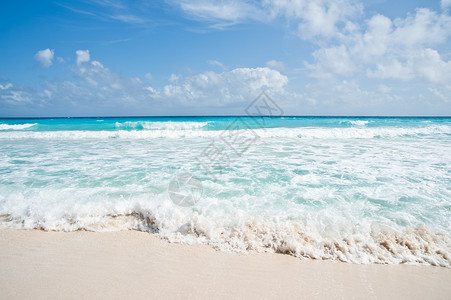 波浪废墟太阳海洋旅游沿海库存旅行游客热带蓝色背景图片