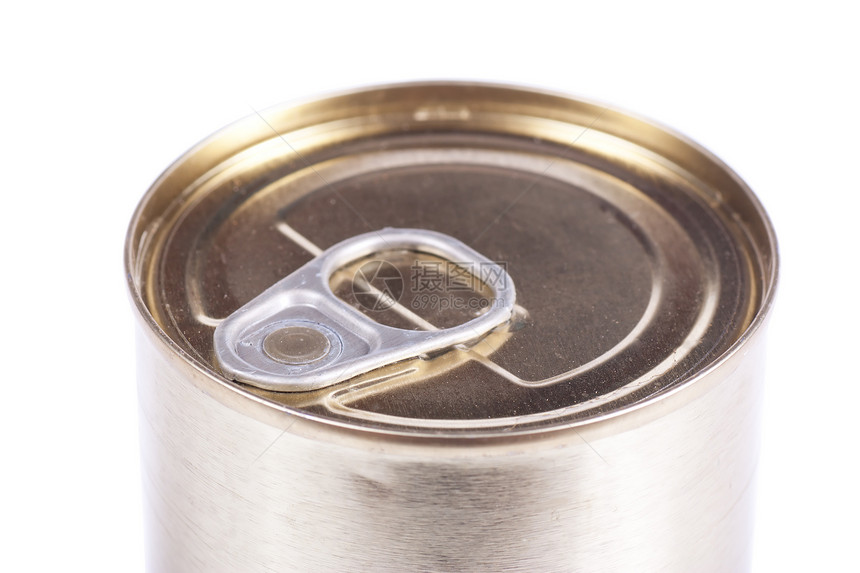 食品罐垃圾装罐白色圆柱回收反射罐装水平金属金子图片