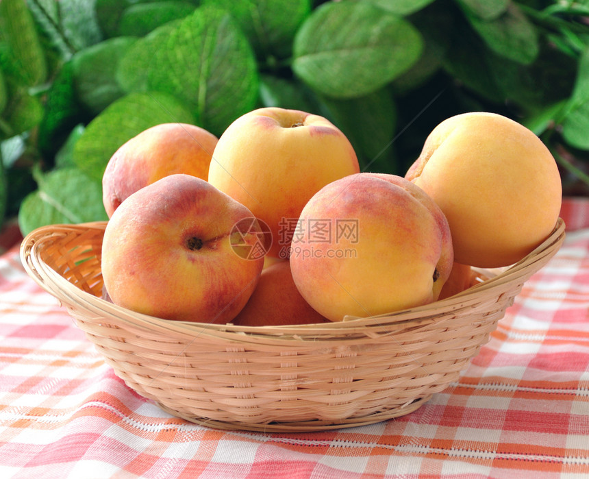桃桃子篮子农业团体果汁药品收获圆圈早餐食物卫生图片