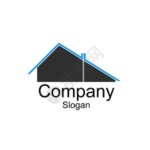Logo 指向商业房地产财产口号白色插图代理人背景图片