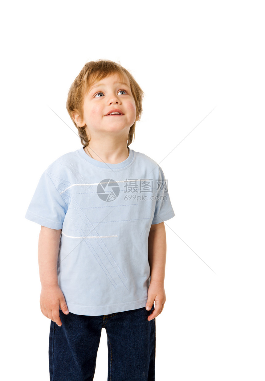 快乐男孩白色童年蓝色牙齿微笑乐趣喜悦幸福儿童孩子图片