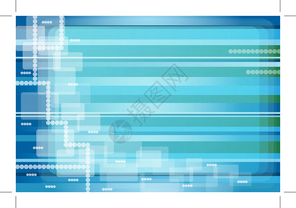蓝背景摘要插图条纹报告技术推介会绿色正方形白色透明度线条背景图片