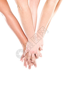 一组手手指棕色友谊拇指团结家庭孩子婴儿青少年人类背景图片