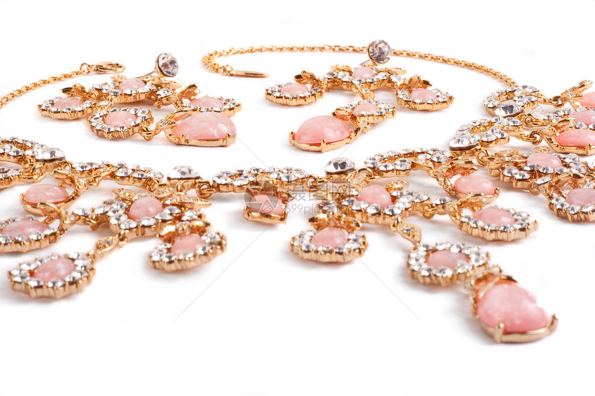 钻石夹宝石魅力展示脖子订婚耳环珠宝礼物配饰金子图片