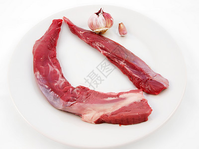 原生肉红色大理石羊肉食物灯泡牛肉白色棕色猪肉盘子背景图片