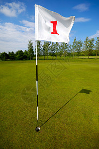 高尔夫一号旗高清图片