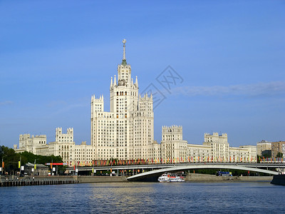 斯大林帝国风格建筑背景图片