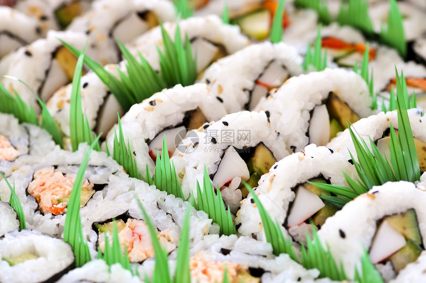 寿司盘托盘食品拼盘派对海鲜手指食物美食服务作品图片