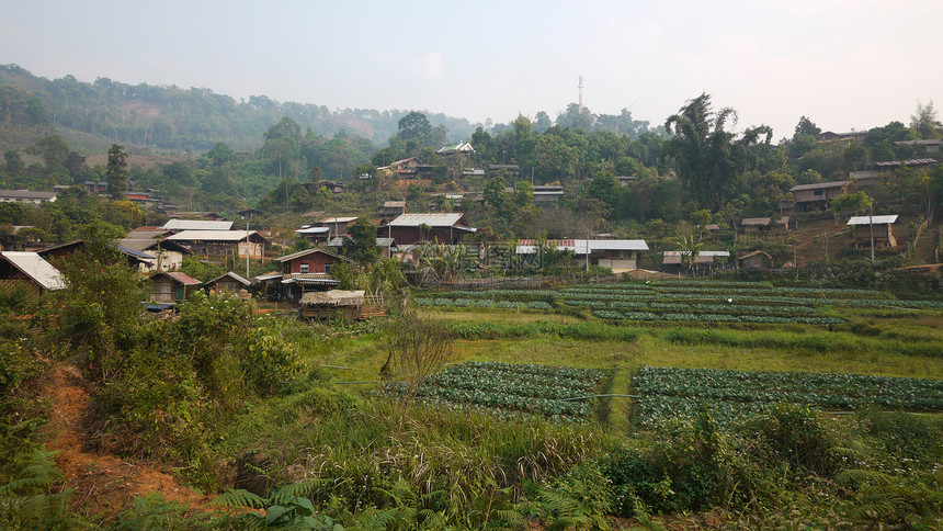 泰国的Hill部落村图片