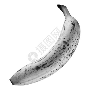 孤立的香蕉食物白色水果营养棕色黄色背景图片