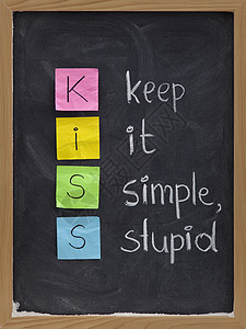 保持简单 愚蠢和愚蠢的KISS原则背景图片