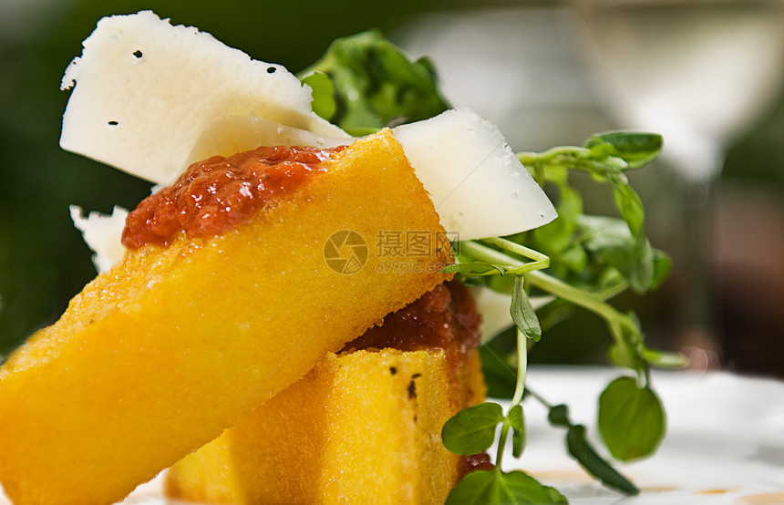 Polenta 蛋白用餐食谱盘子午餐食物美食蔬菜烹饪餐厅玻璃图片