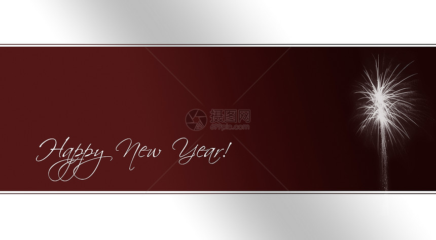 新年除夕卡包括文本路径卡片烟花传单邀请函图片
