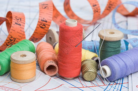 缝线缝纫测量羊毛统治者女裁缝裁缝爱好维修织物配饰高清图片