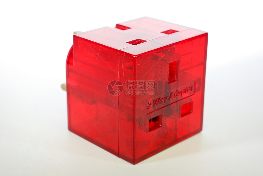 主主体适配器 1正方形力量插头方法电源电气插座红色电压电子产品图片