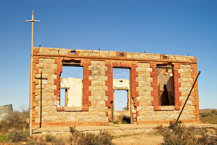 废墟沙漠衰变照片建筑爬坡房子腐蚀衬套擦洗图片