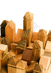 木质拼图城市艺术材料工艺建筑学正方形玩具白色棕色乐趣背景图片