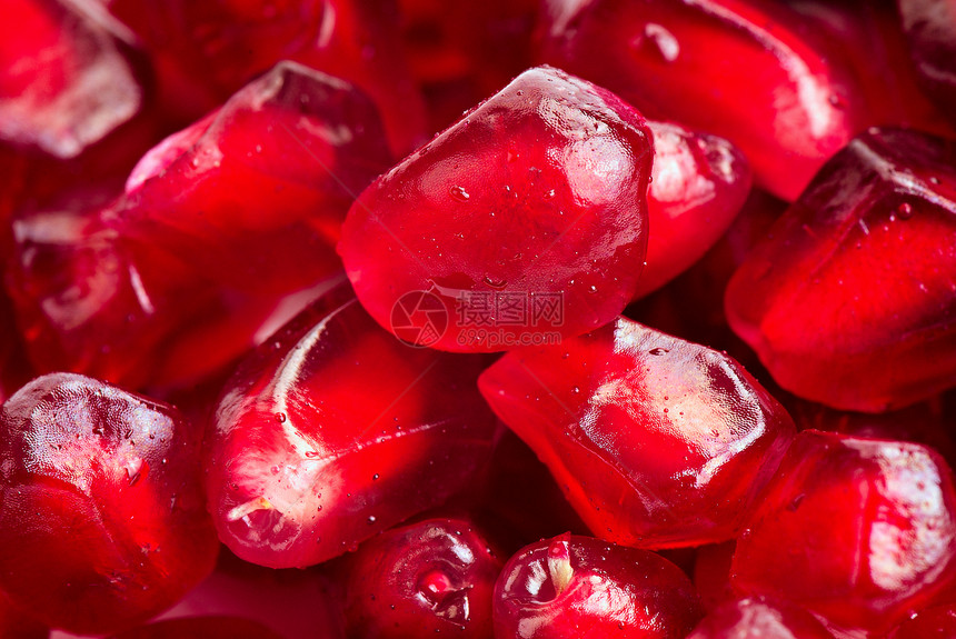石榴种子食物团体粒子宏观甜点粮食红宝石图片