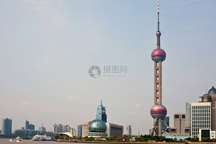 上海珍珠塔经济构造码头商业天际大都市城市世界之声冷泉图片