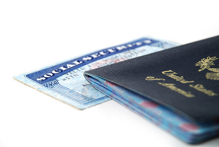 社会保障卡护照卡片文档移民蓝色国籍安全国家公民背景图片