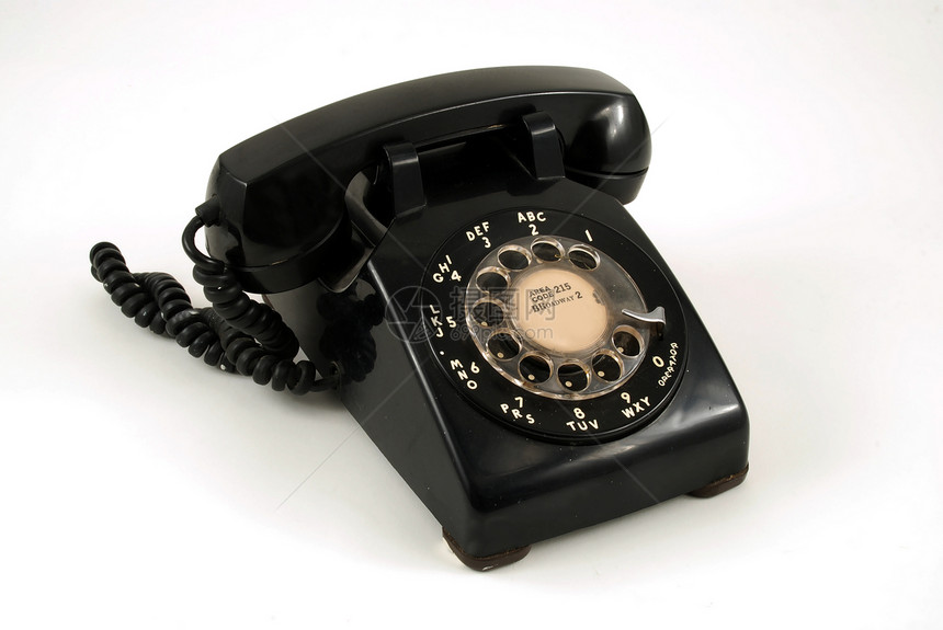 电话通讯拨号黑色听筒电话号码模拟固定电话技术旋转图片
