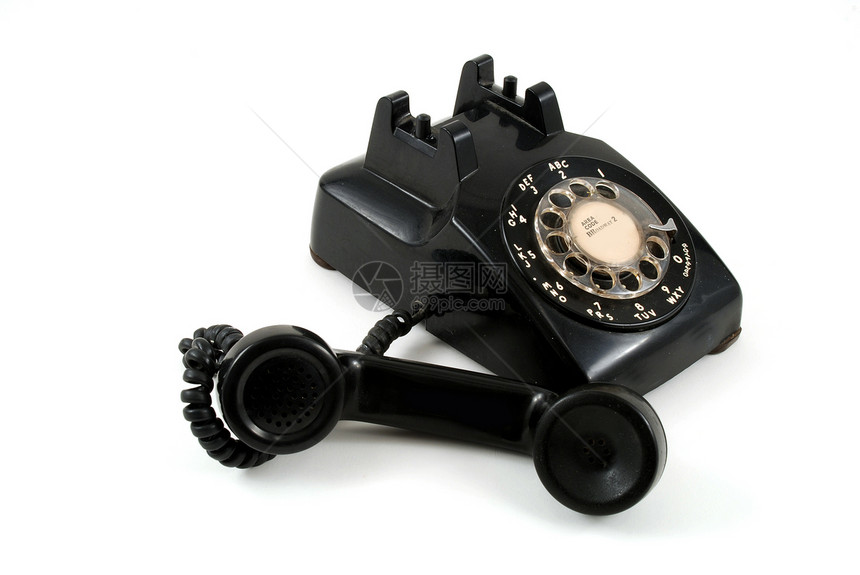 电话拨号固定电话旋转模拟通讯技术电话号码听筒黑色图片