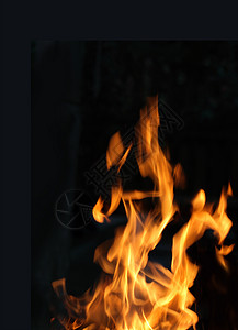 火焰燃烧纹理壁炉设计元素黑色背景图片