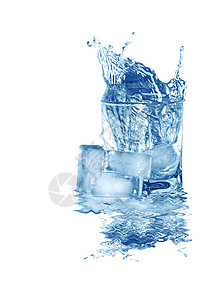 用冰水液体玻璃冷饮气泡饮料背景图片