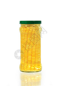 玻璃罐加玉米背景图片